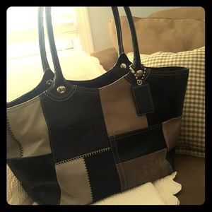 Genuine leather coach bag.